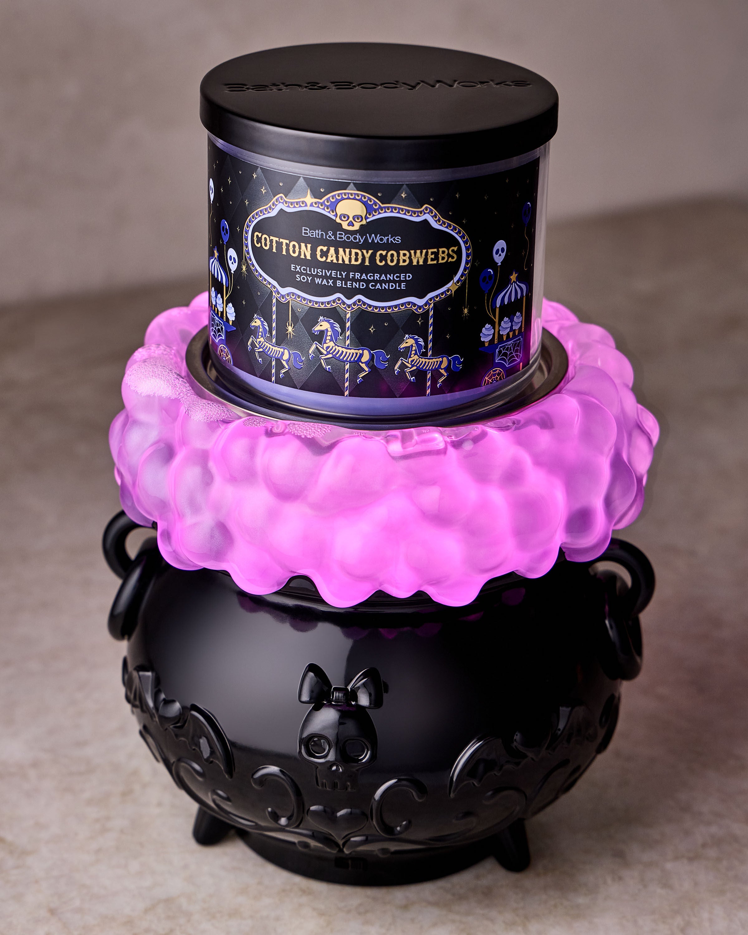 Light-up Color-changing Cauldron Waterglobe Candle Holder | Bath
