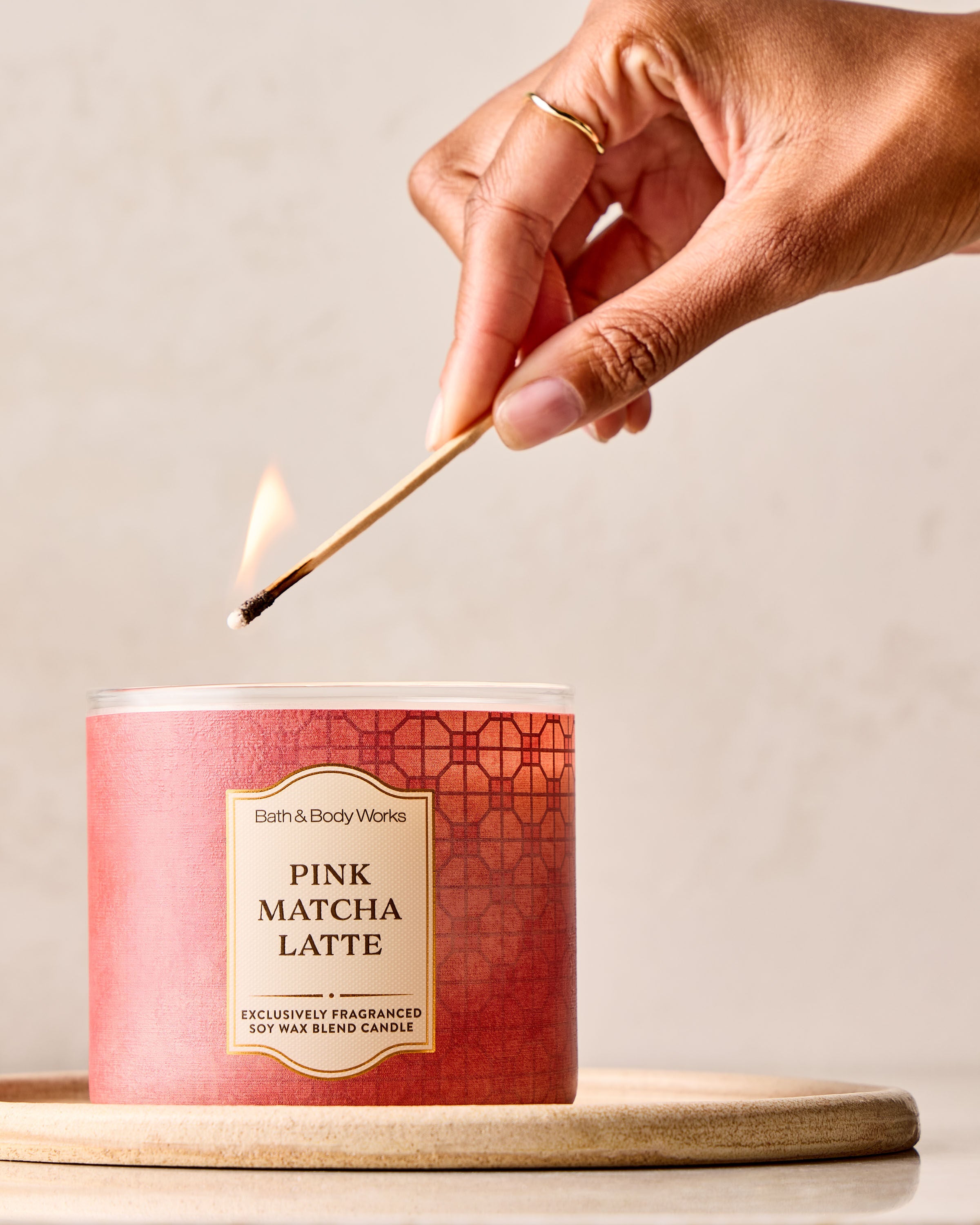 Pink Matcha Latte 3-Wick Candle | Bath & Body Works