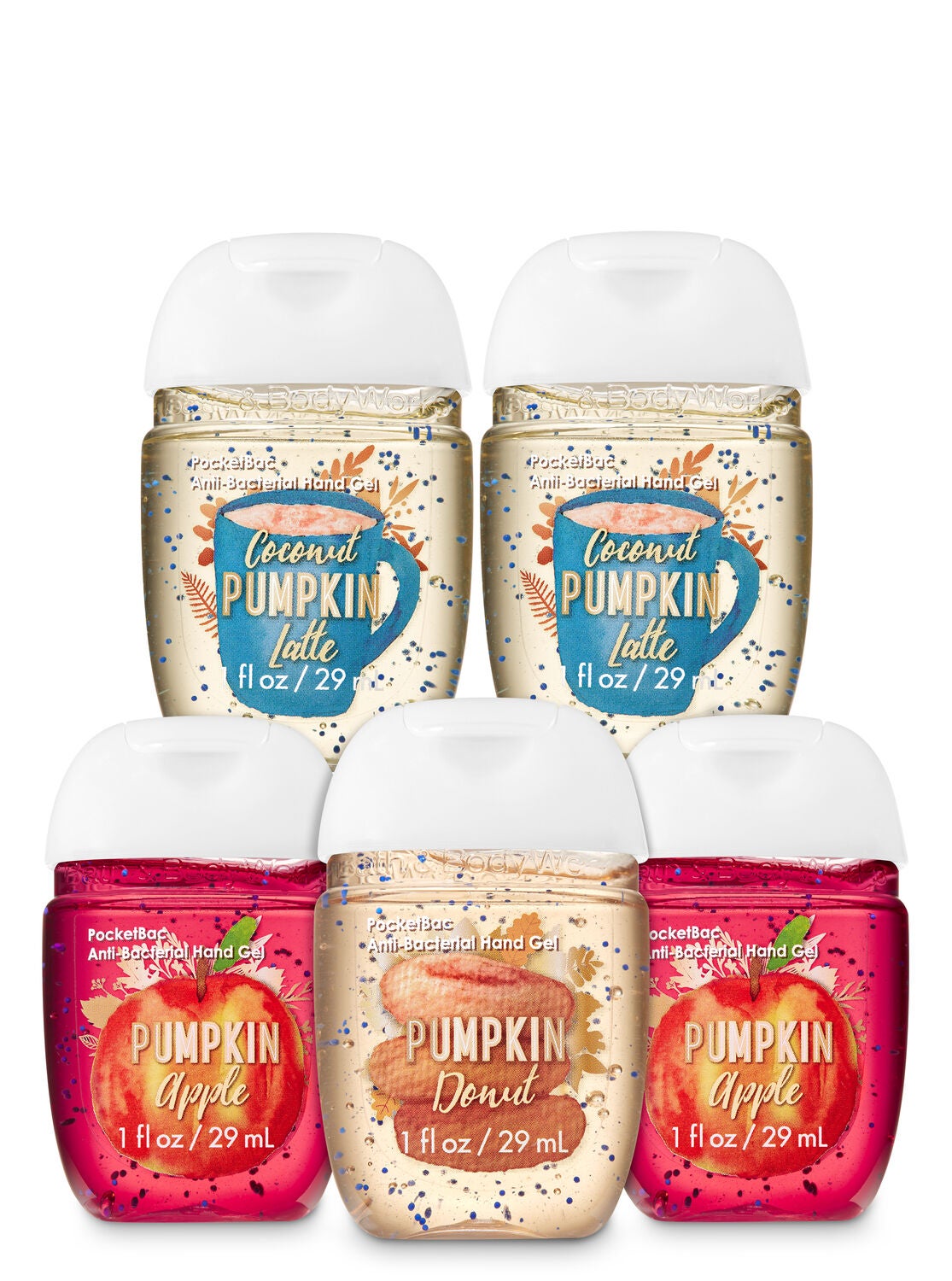 Pumpkin Treats PocketBac Hand Sanitizers, 5-Pack - Bath And Body Works