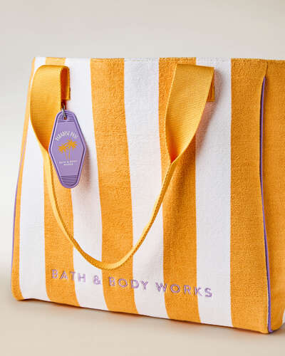 Yellow Striped Tote Bag