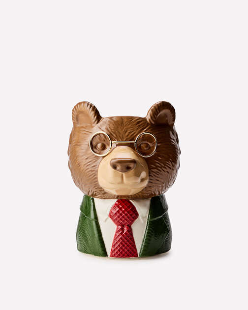 Fancy Bear Pedestal 3-Wick Candle Holder