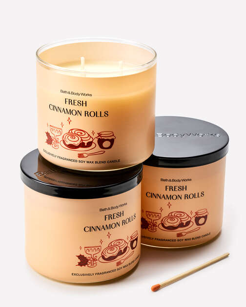 Fresh Cinnamon Rolls 3-Wick Candle