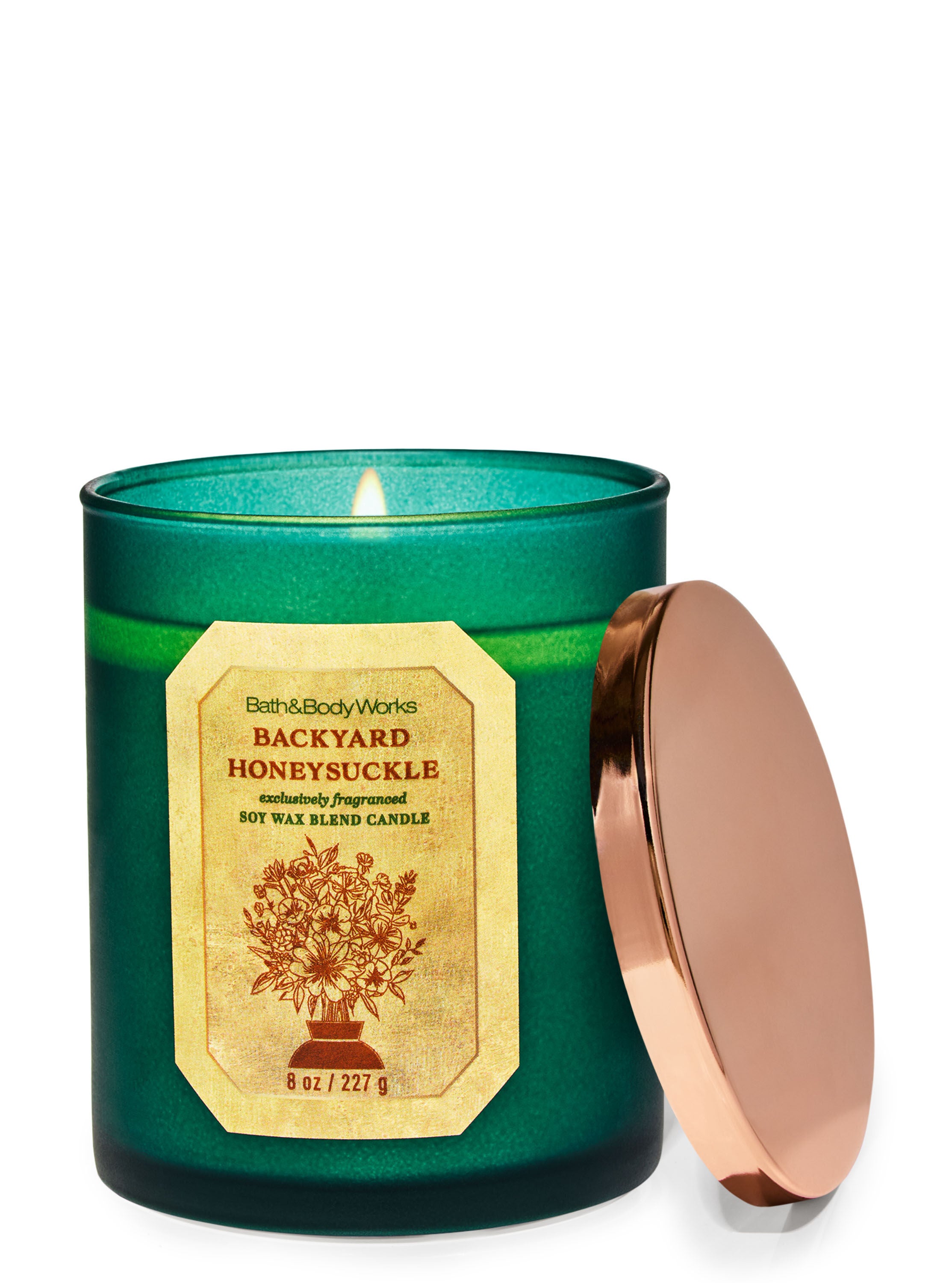 Backyard Honeysuckle Single Wick Candle | Bath & Body Works