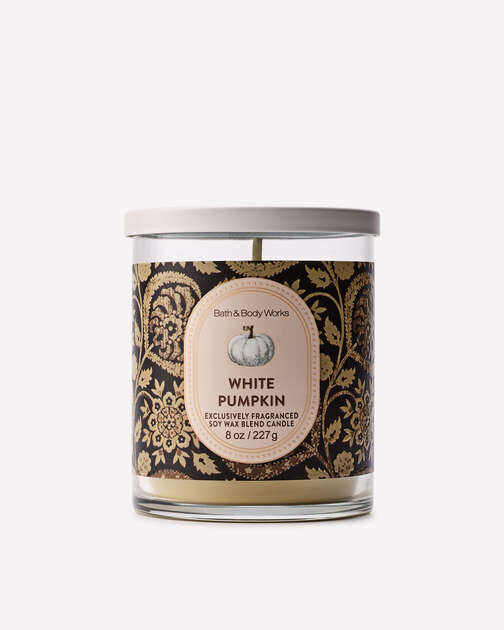 White Pumpkin Single Wick Candle