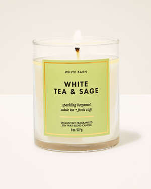 White Tea & Sage Single Wick Candle