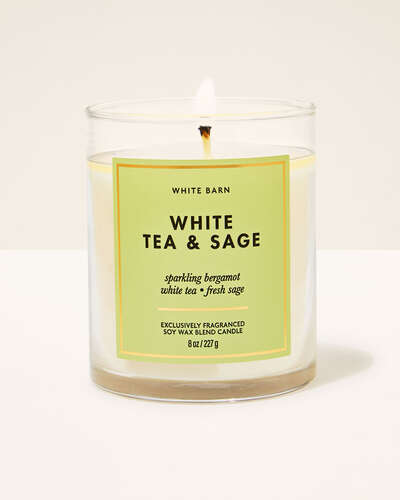 White Tea & Sage Single Wick Candle