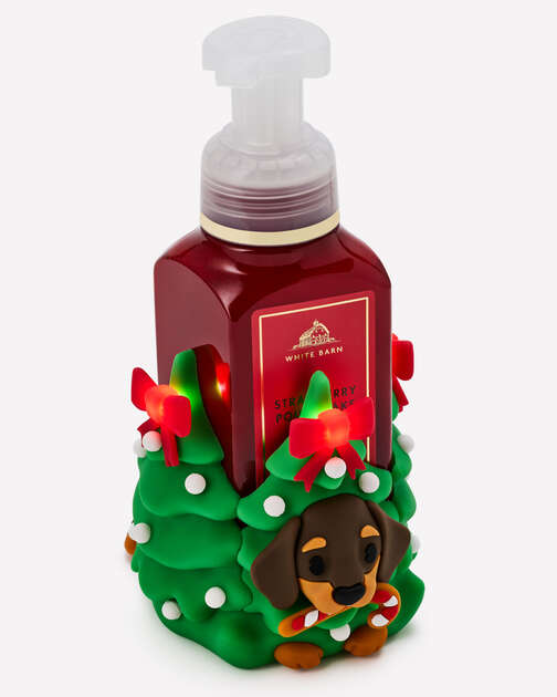 Light-Up Festive Dog Soap Holder