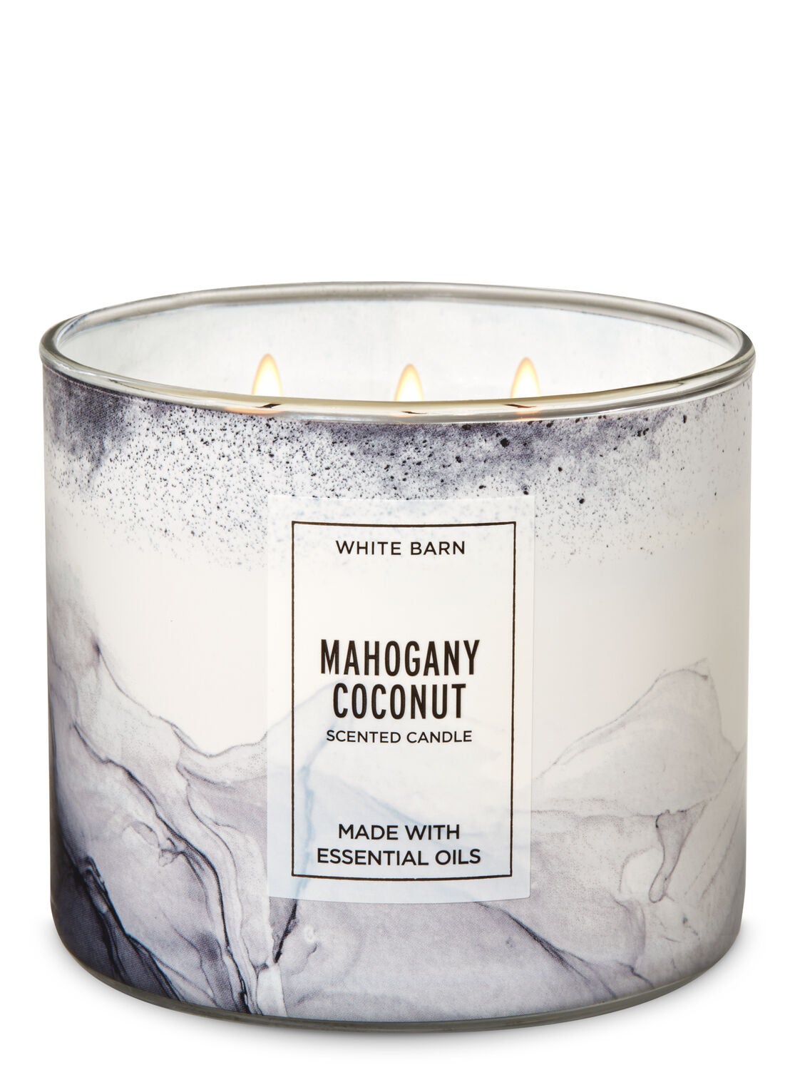 White Barn Mahogany Coconut 3-Wick Candle - Bath And Body Works