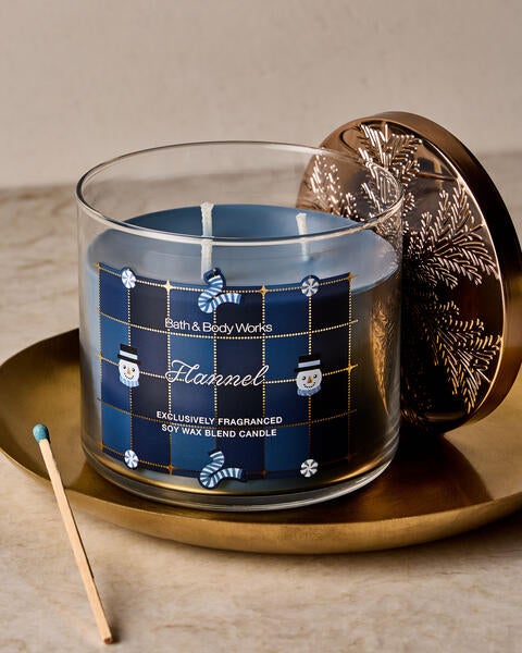 Flannel 3-Wick Candle