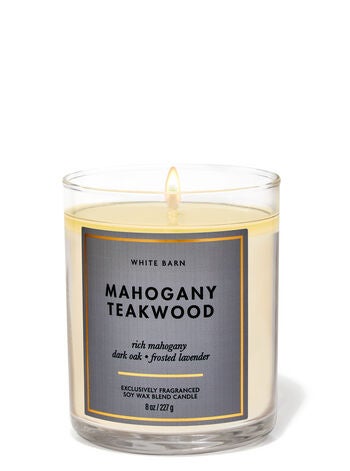 Mahogany Teakwood Single Wick Candle  | Bath & Body Works