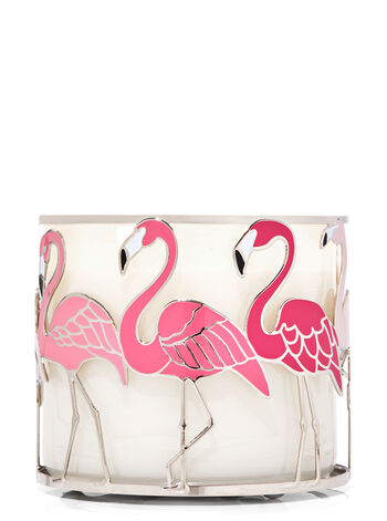 Flamingos 3-Wick Candle Holder