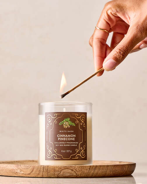 Cinnamon Pinecone Single Wick Candle