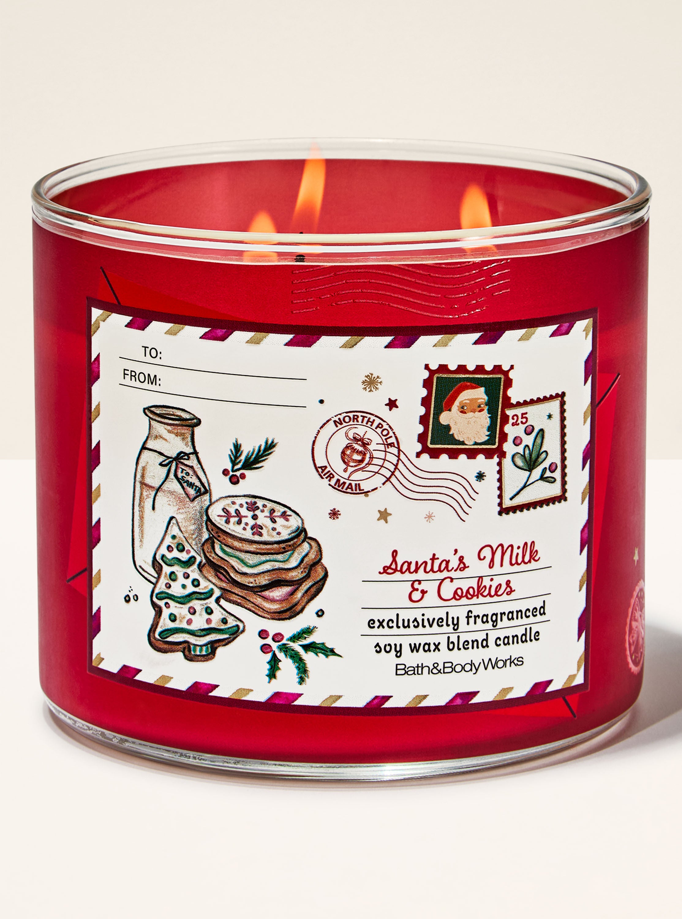 Santa's Milk & Cookies 3-Wick Candle | Bath & Body Works