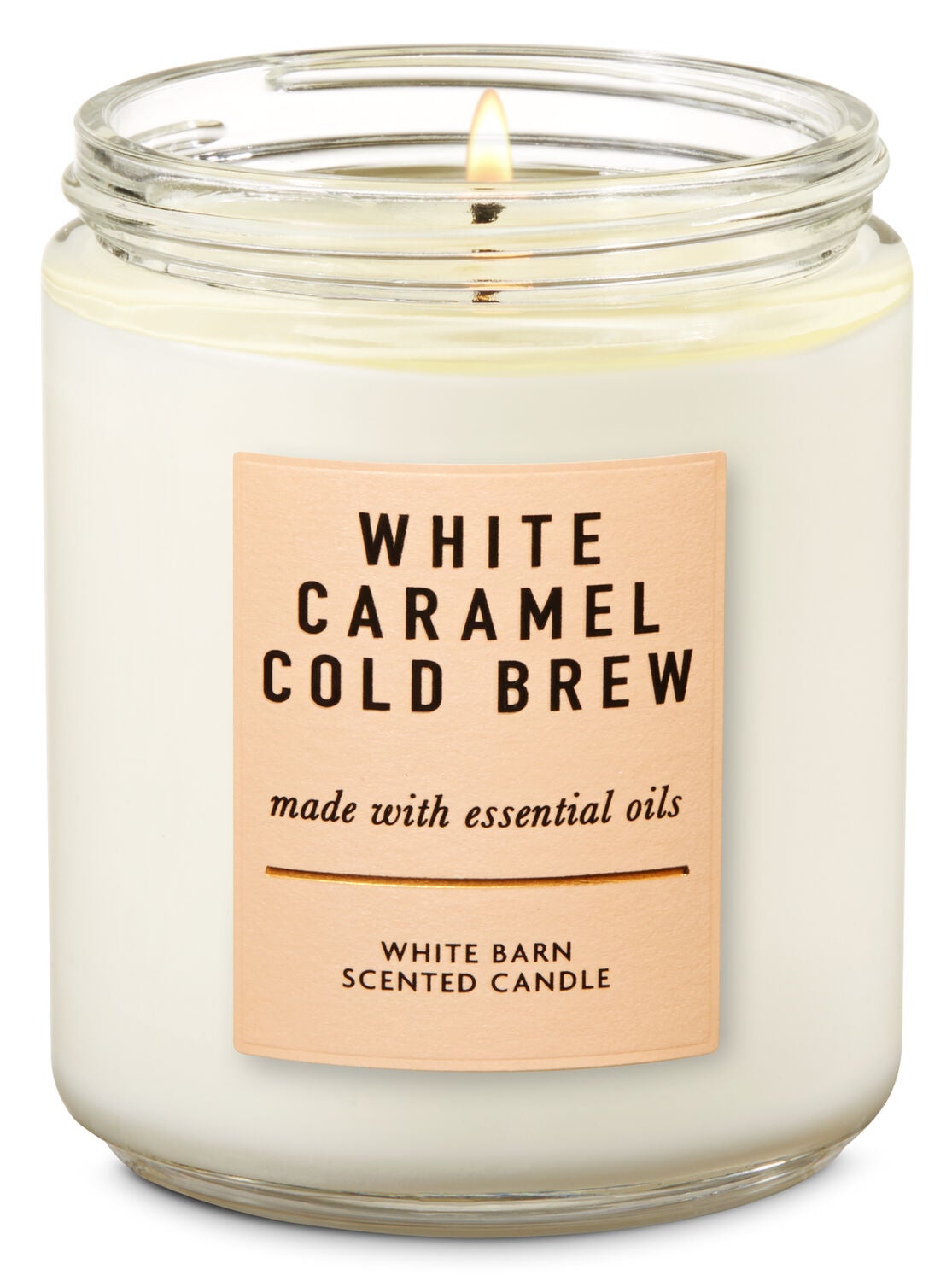 White Caramel Cold Brew Single Wick Candle - Bath And Body Works