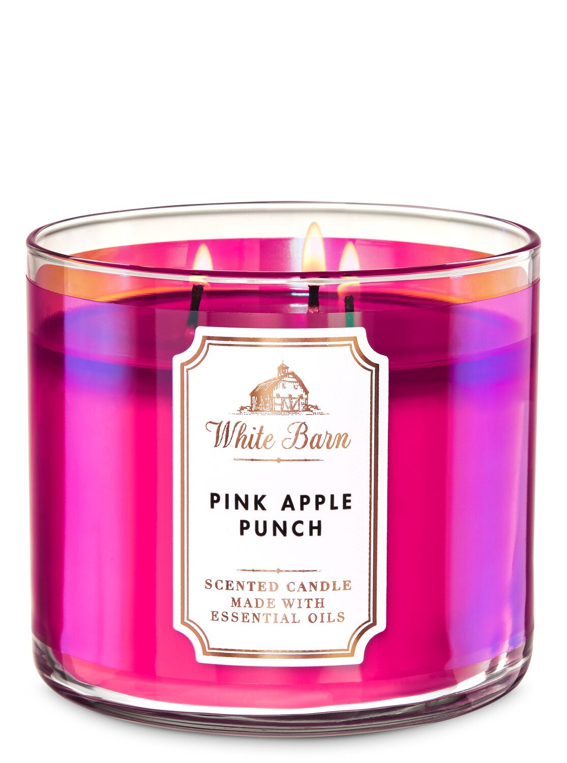 White Barn Pink Apple Punch 3-Wick Candle - Bath And Body Works