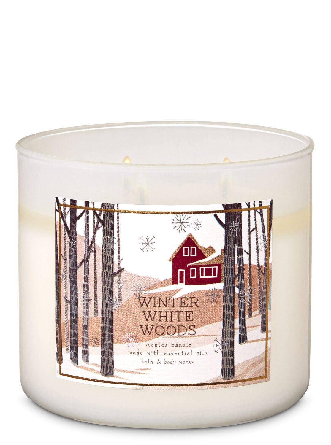Winter White Woods 3-Wick Candle - Bath And Body Works