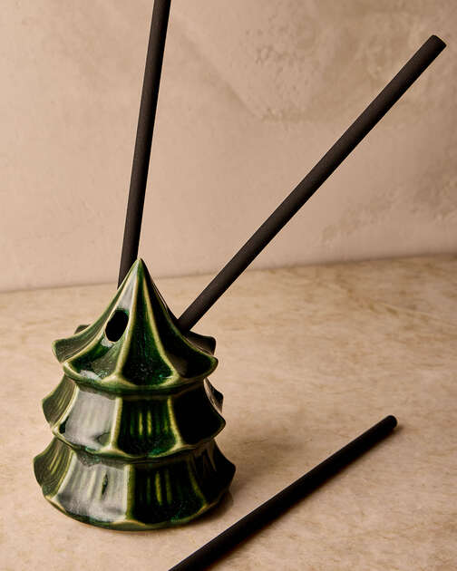 Evergreen Ceramic Reed Vessel
