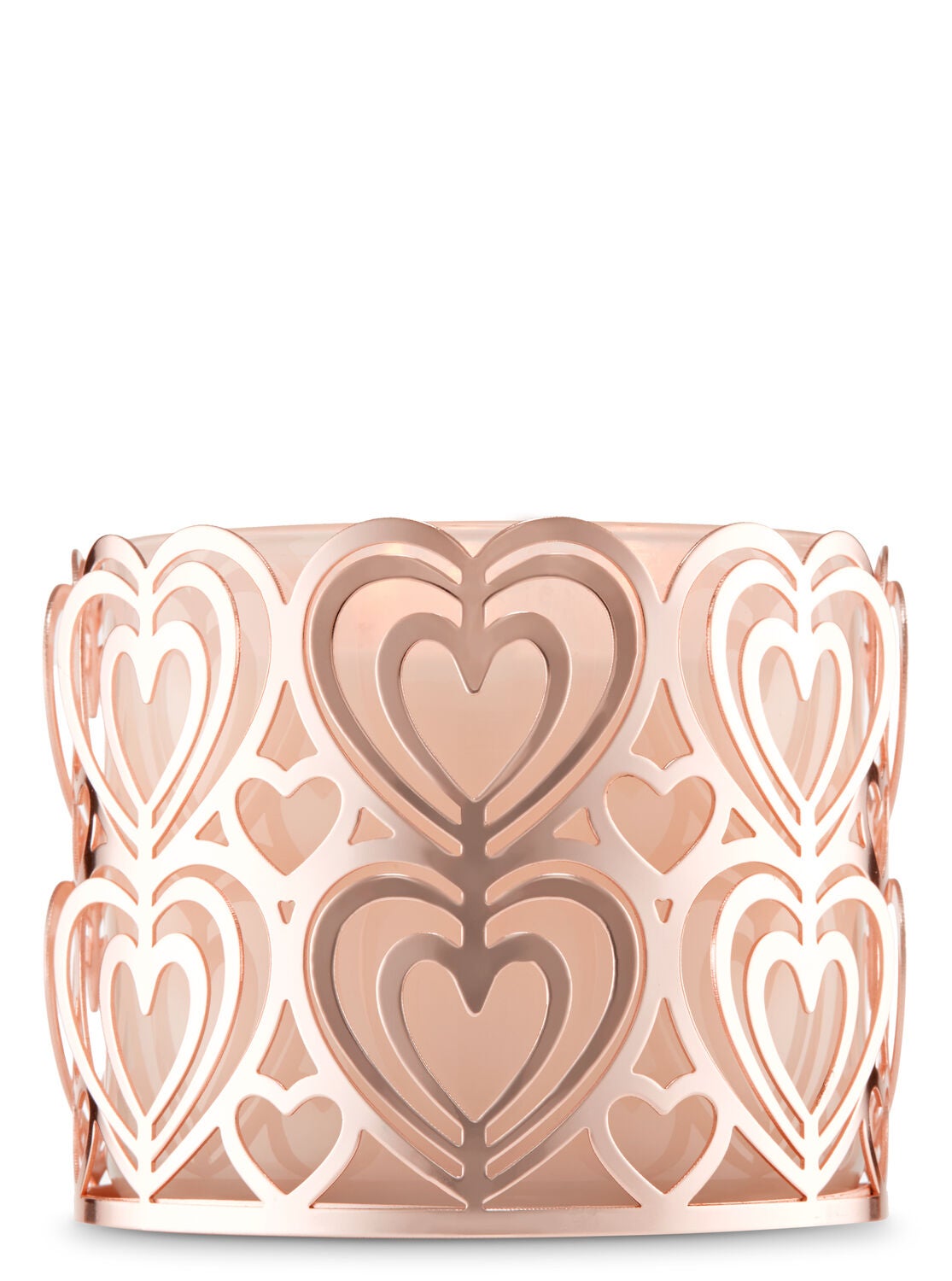 Rose Gold Hearts 3-Wick Candle Holder - Bath And Body Works