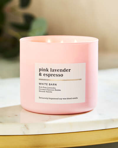 Pink Lavender & Espresso 3-Wick Candle