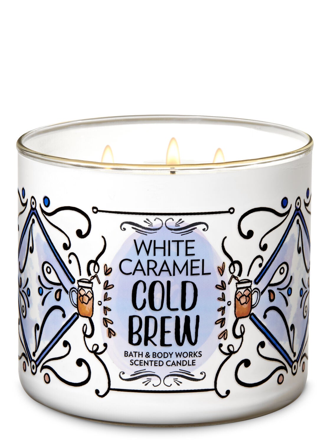White Caramel Cold Brew 3-Wick Candle - Bath And Body Works