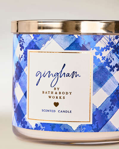 Gingham 3-Wick Candle