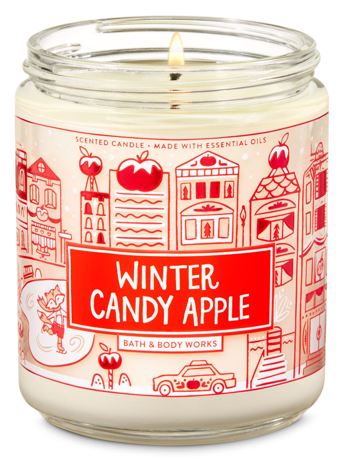 Winter Candy Apple Single Wick Candle - Bath And Body Works