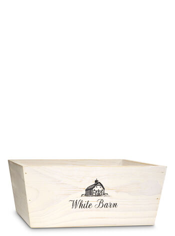 White Barn White Wood Crate Gift Box