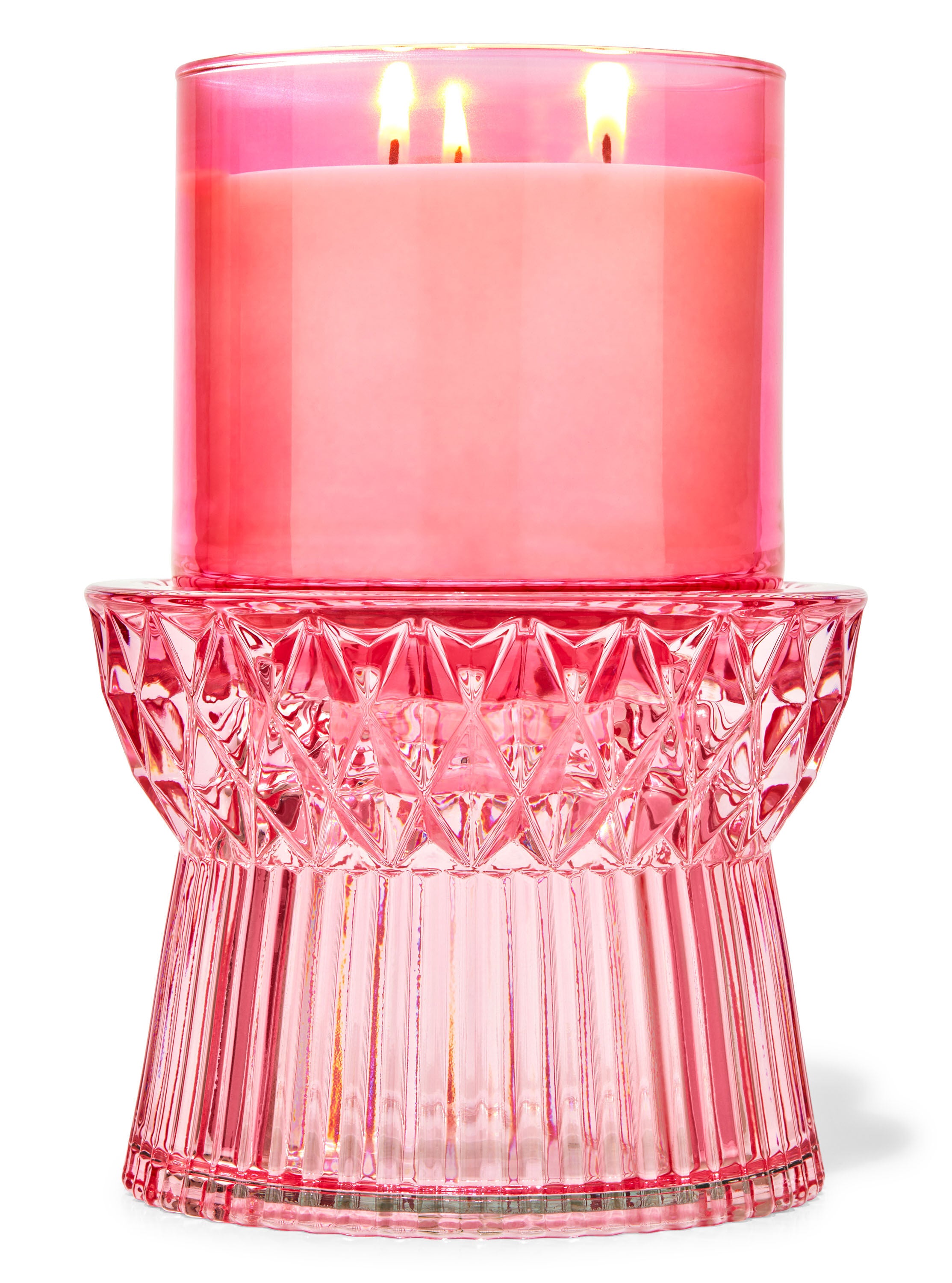 Pink shop candle holders