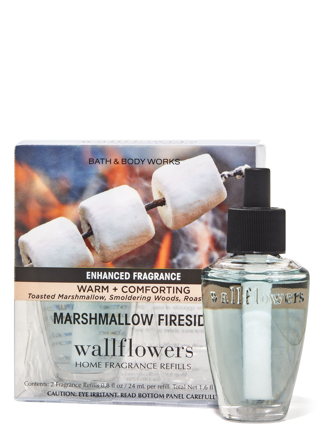 Bath and & Body Works Marshmallow Fireside Wallflowers 2-Pack Refill Bulbs 
