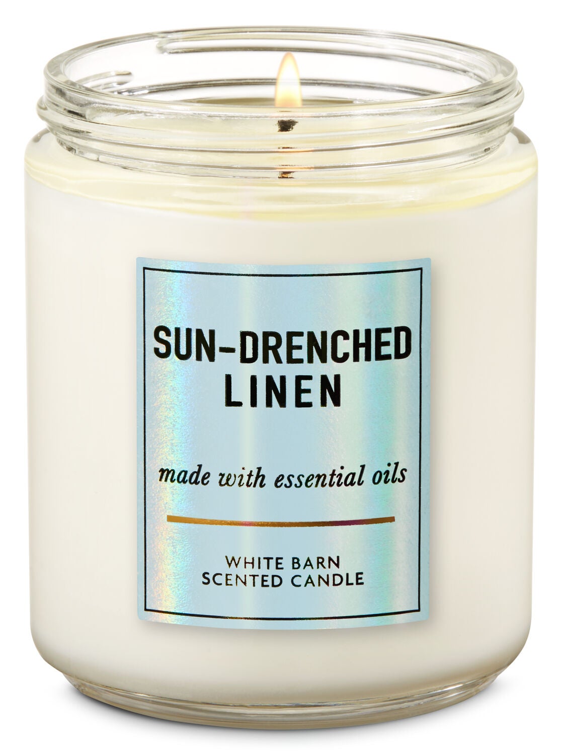Sun-Drenched Linen Single Wick Candle - Bath And Body Works
