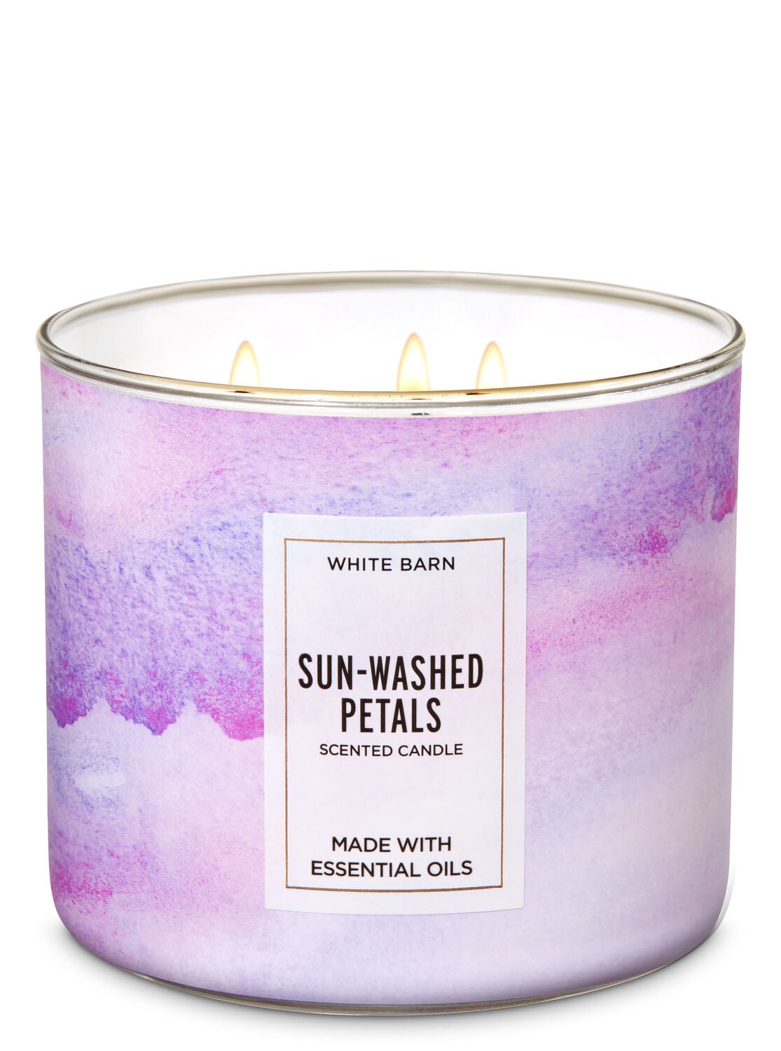 White Barn Sun-Washed Petals 3-Wick Candle - Bath And Body Works