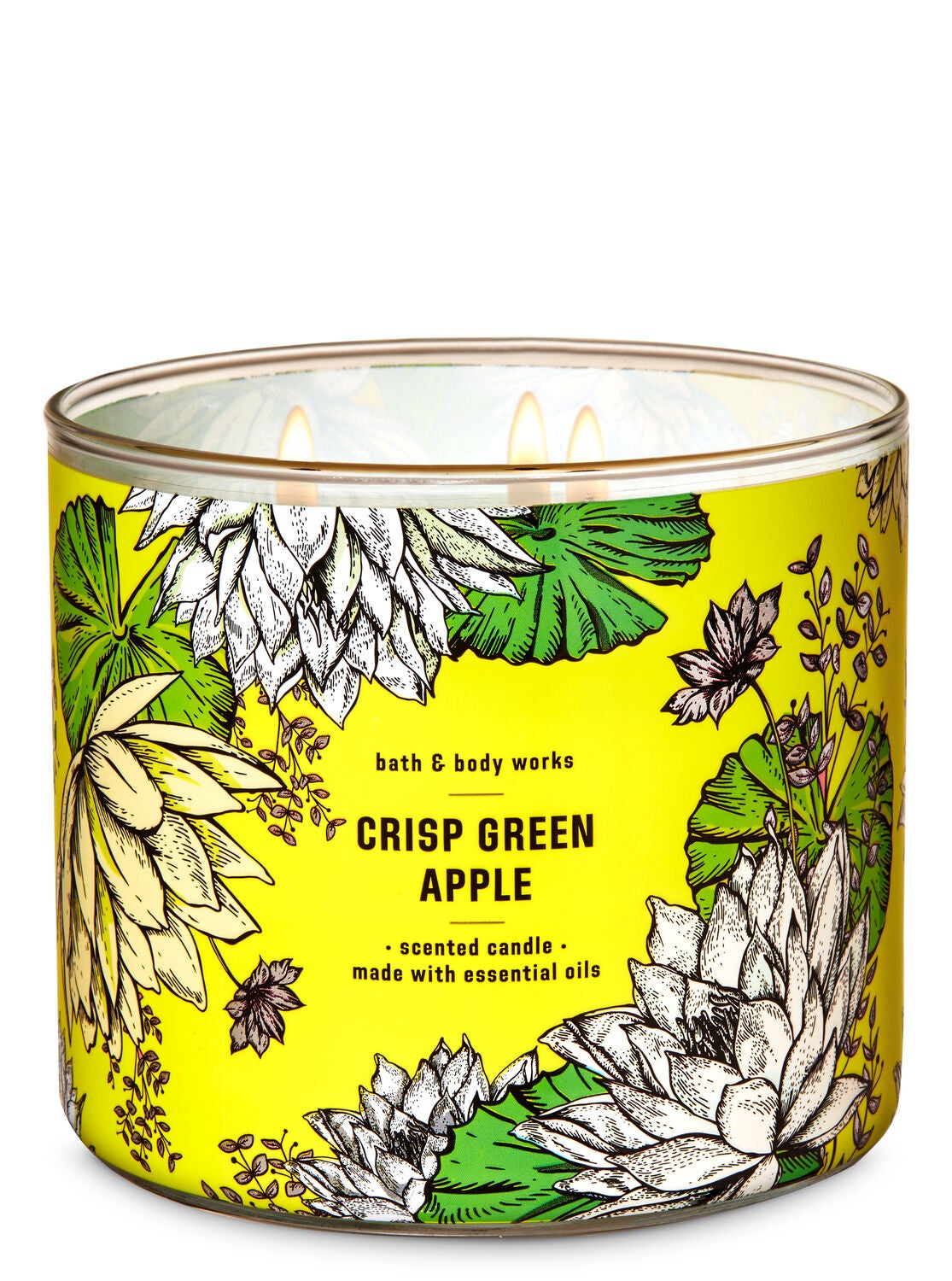 Crisp Green Apple 3-Wick Candle - Bath And Body Works