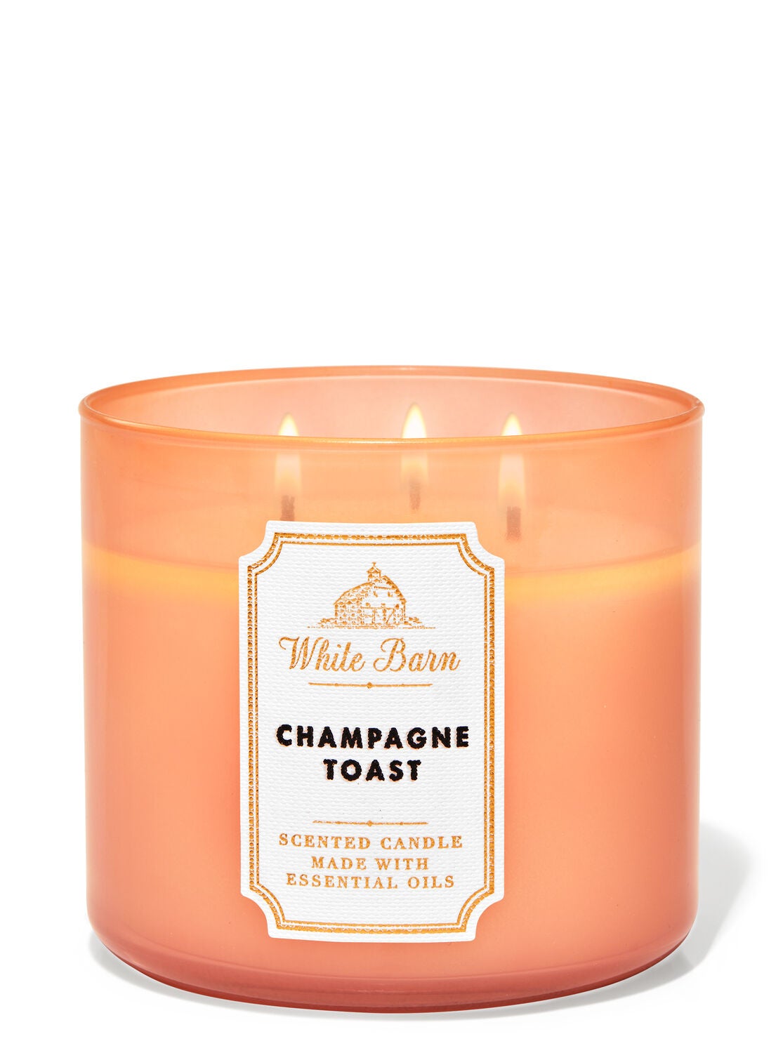 Champagne Toast 3 Wick Candle White Barn Bath Body Works