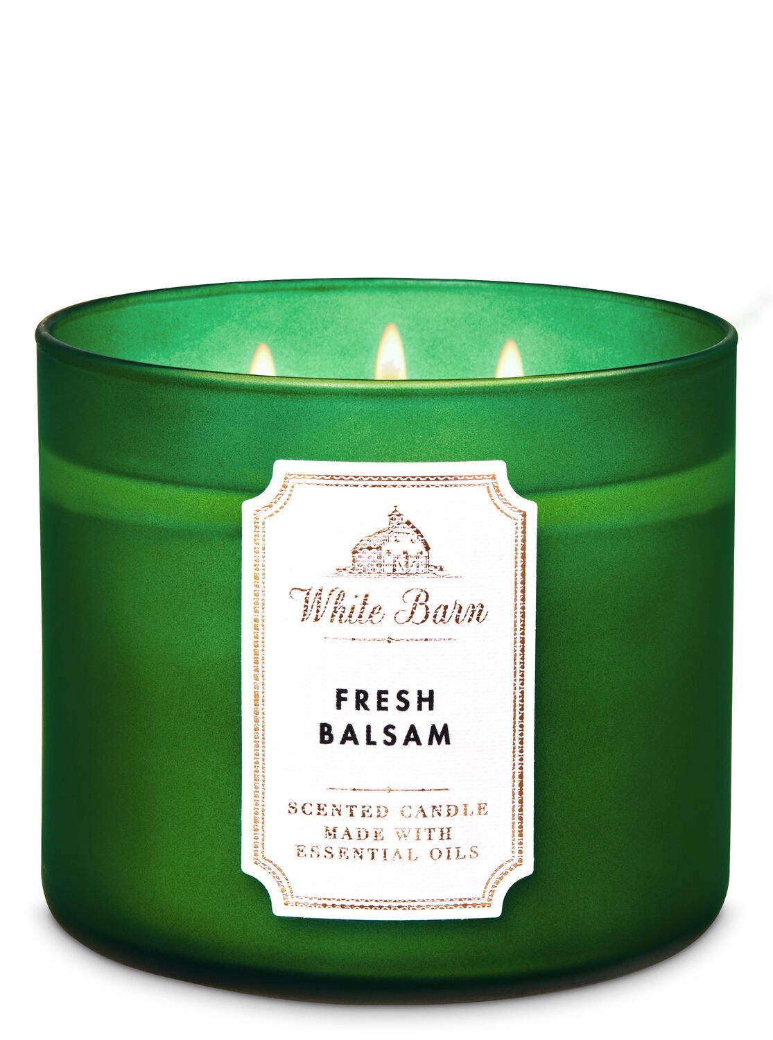 White Barn Fresh Balsam 3-Wick Candle - Bath And Body Works