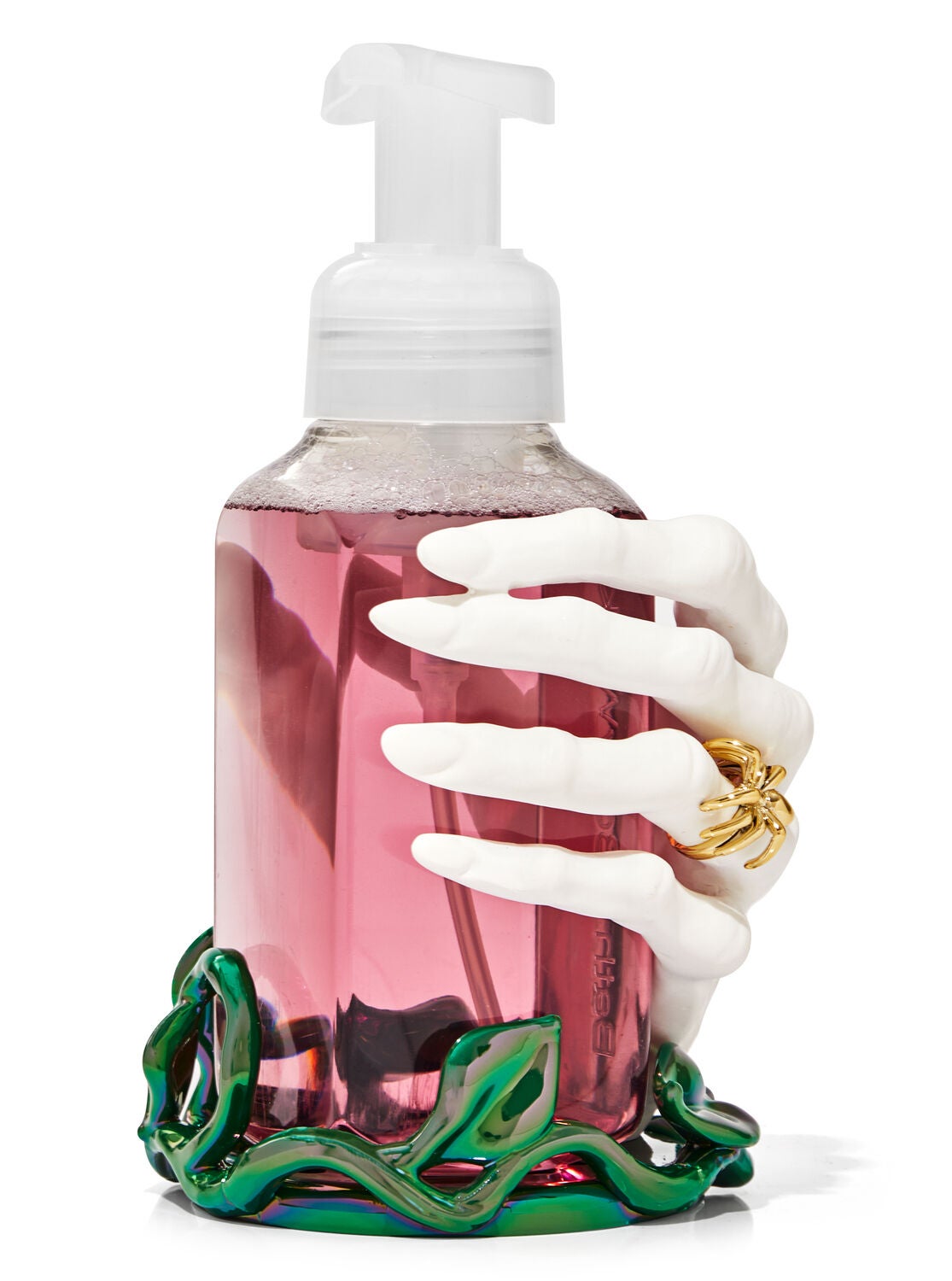 2 Bath Body Works GOLD BLOOMS LEAVES Foam Cleansing Gel Hand Soap Holder Sleeve 