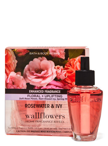 Bath & Body Works Rose Water & Ivy Wallflowers Fragrance Refills, 2-Pack