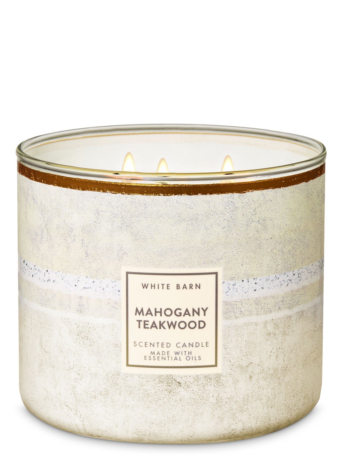 Mahogany Teakwood 3-Wick Candle - Bath And Body Works
