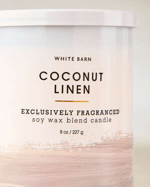 Coconut Linen Single Wick Candle