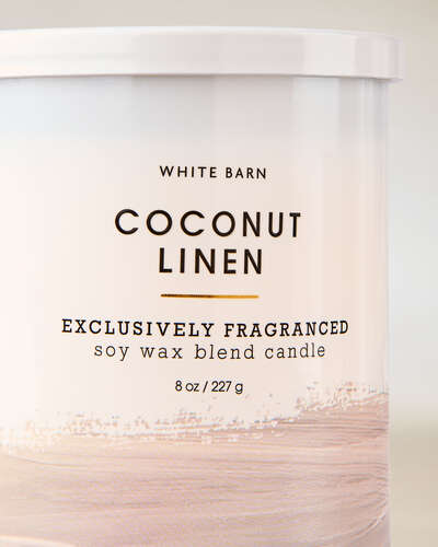 Coconut Linen Single Wick Candle