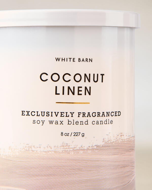 Coconut Linen Single Wick Candle