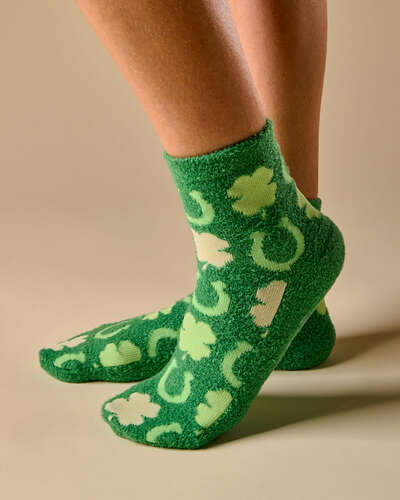Lucky St. Patty's Day Shea-Infused Lounge Socks