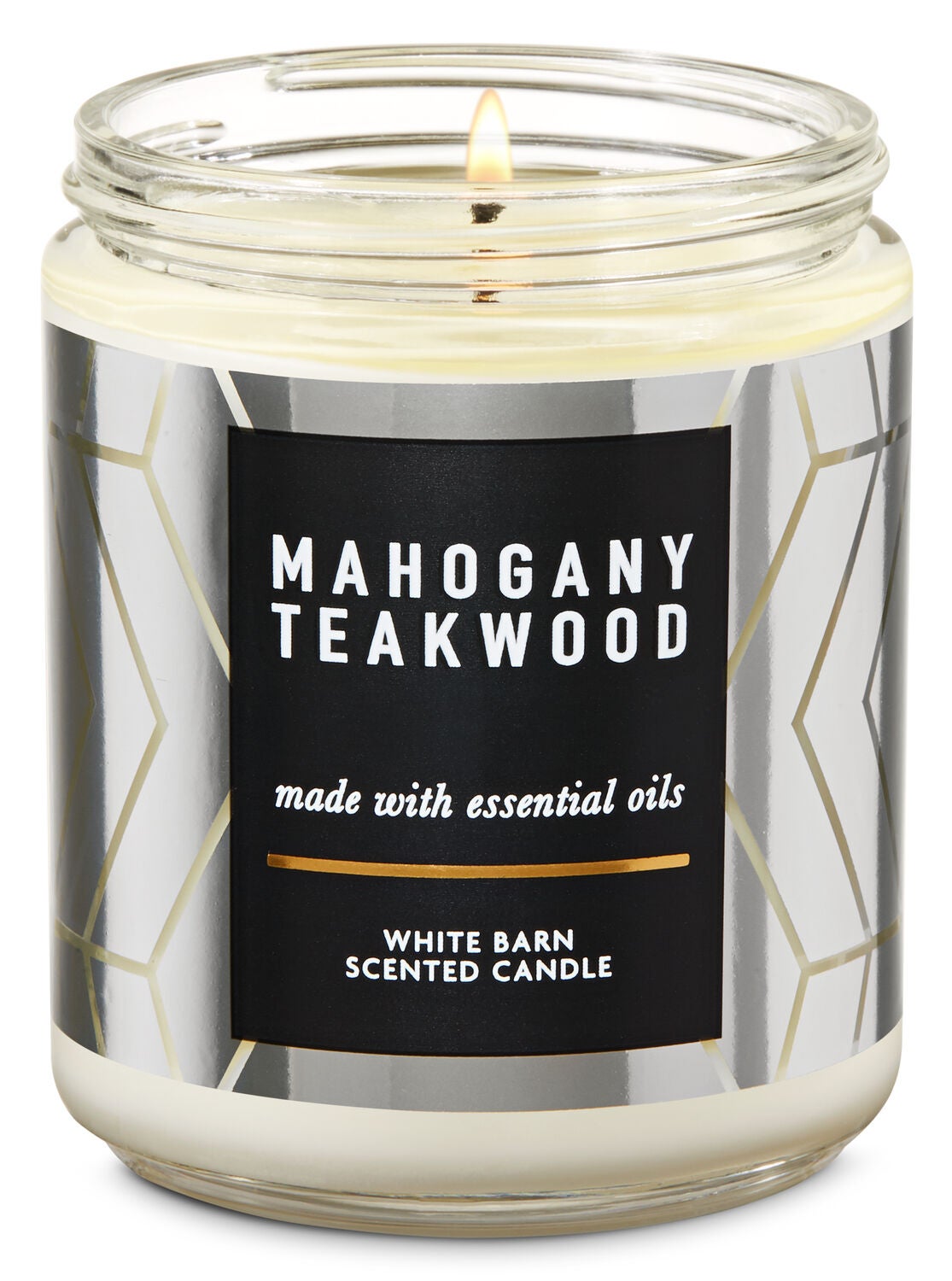 Mahogany Teakwood Single Wick Candle - Bath And Body Works