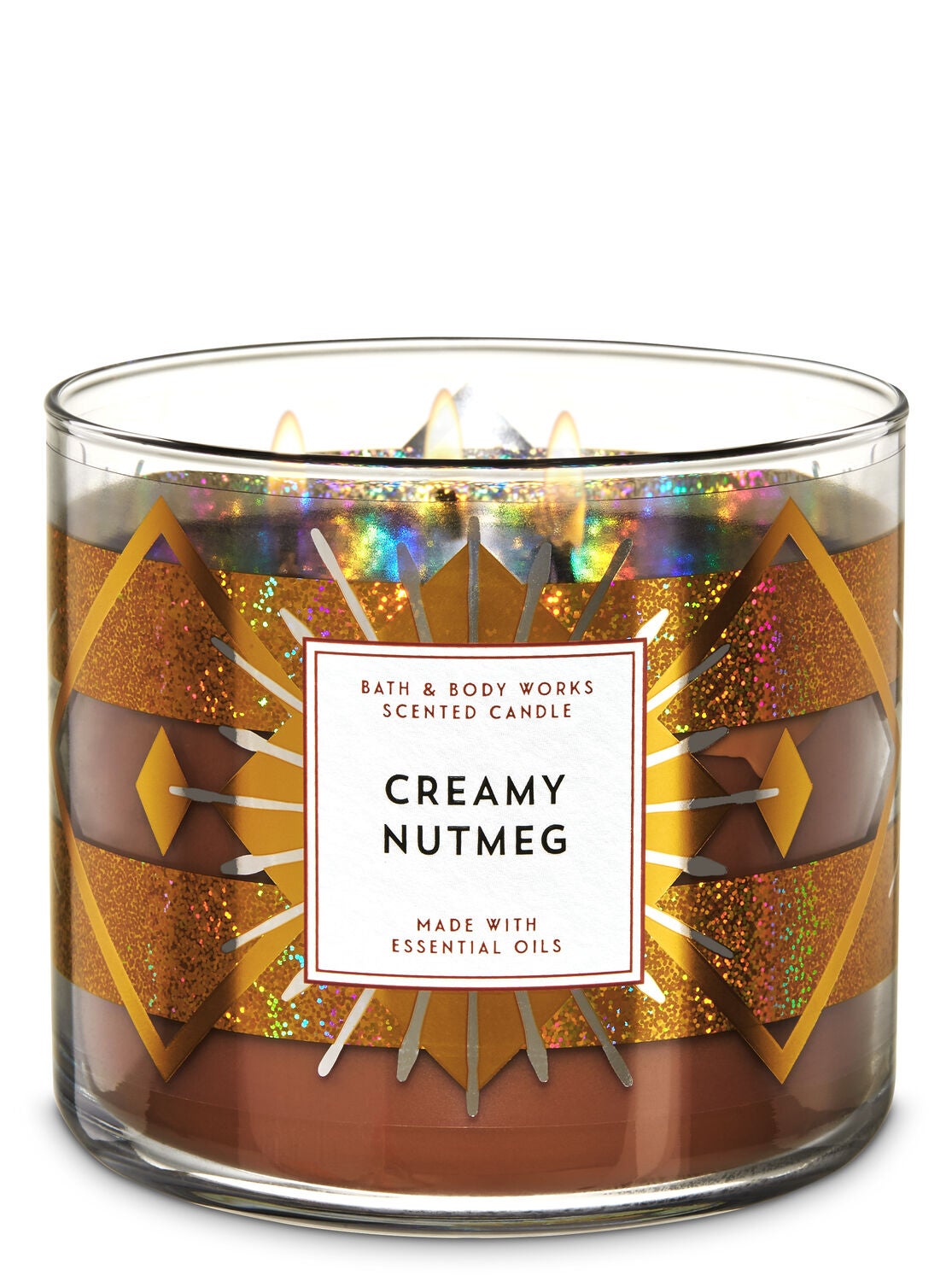 White Barn Creamy Nutmeg 3-Wick Candle - Bath And Body Works