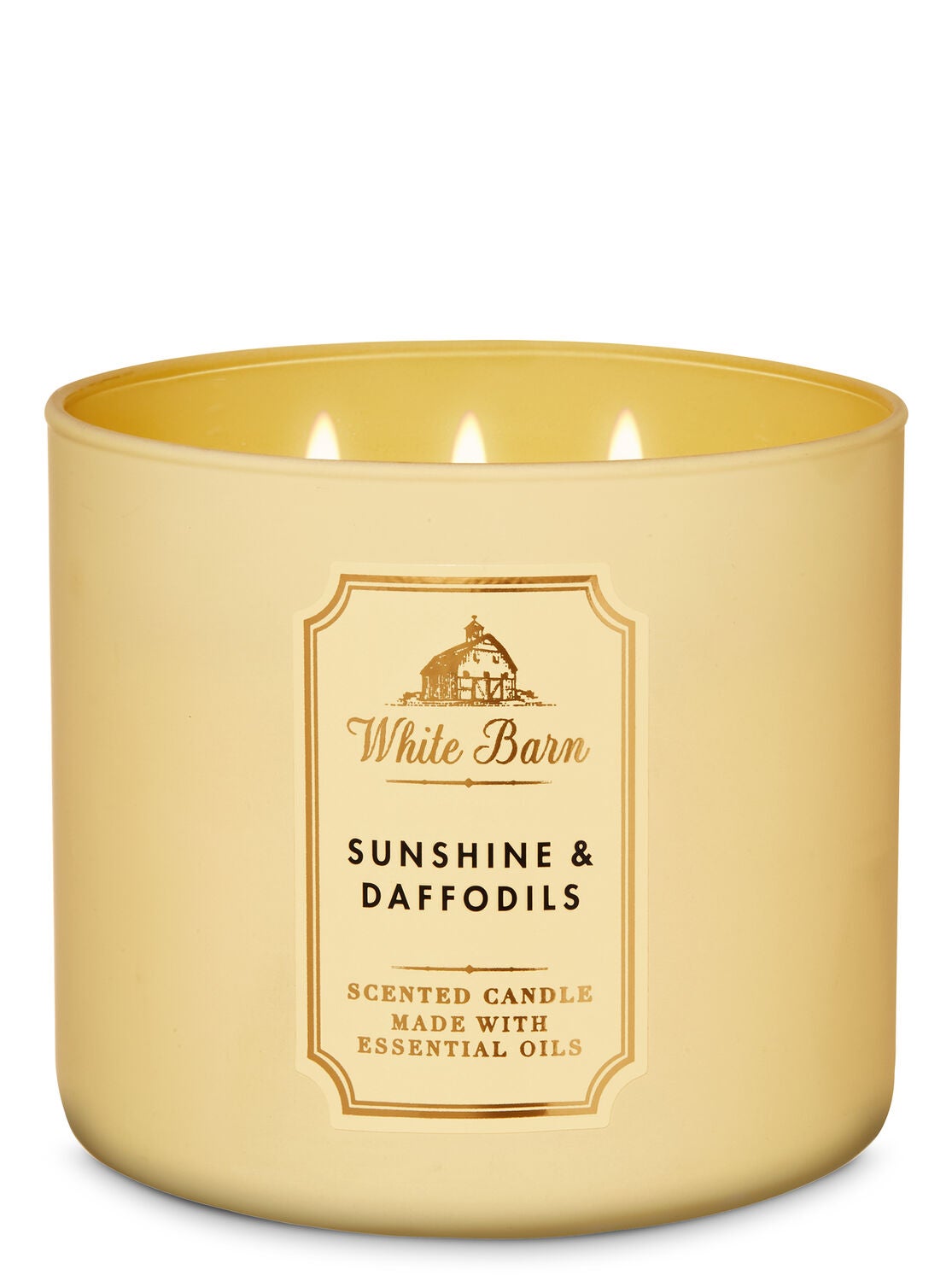 White Barn Sunshine & Daffodils 3-Wick Candle - Bath And Body Works