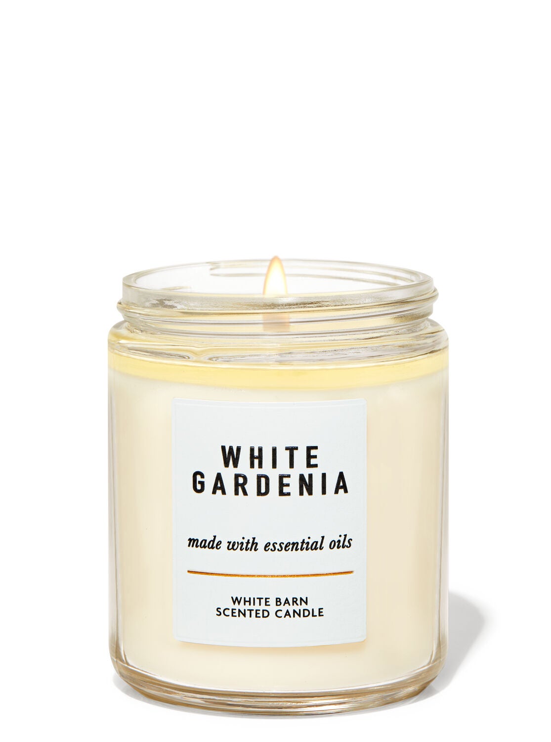 White Gardenia Single Wick Candle