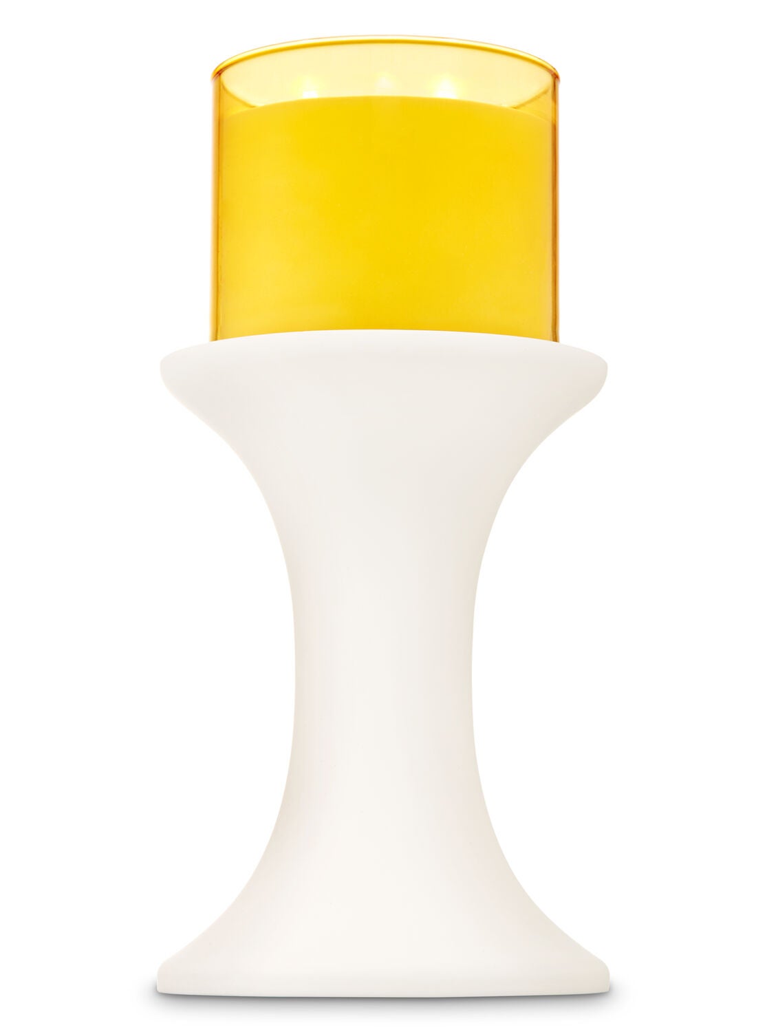 Tall White Pedestal 3 Wick Candle Holder Bath Body Works