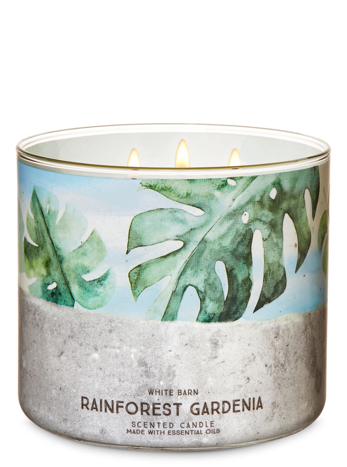 Rainforest Gardenia 3-Wick Candle - Bath And Body Works