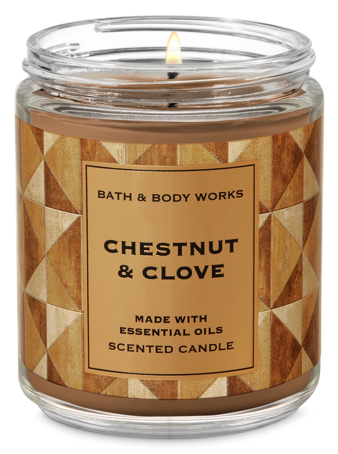 Chestnut & Clove Single Wick Candle - Bath And Body Works