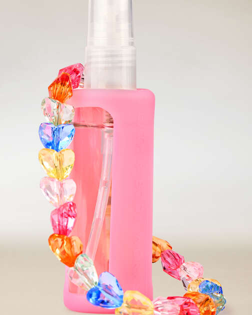 Pink Wristlet Hand Sanitizer Spray Holder