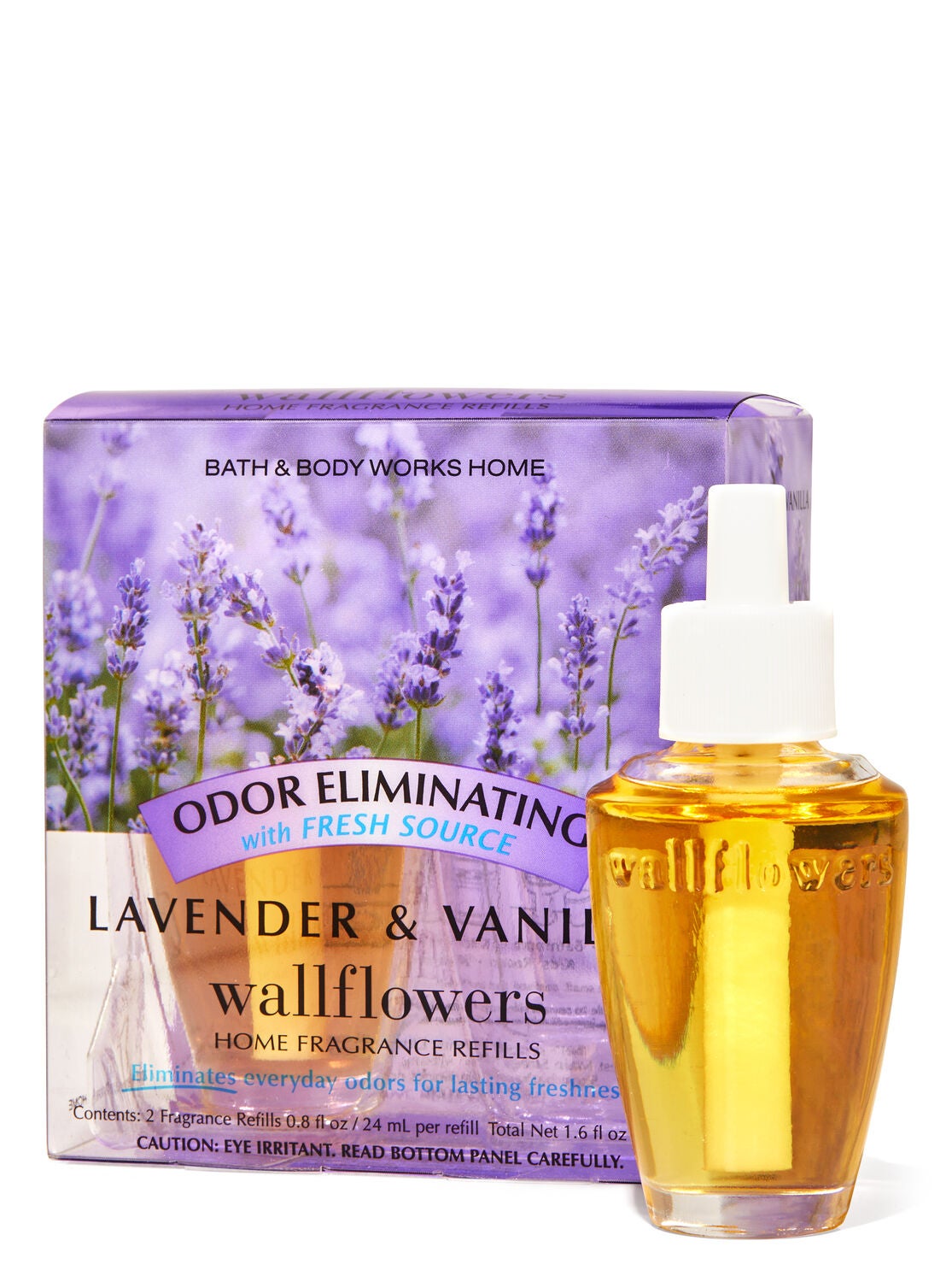 Lavender Vanilla Odor Eliminating Wallflowers Refills, 2-Pack - Bath And Body Works